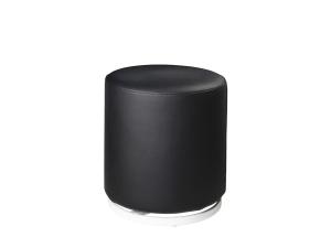 CEOT-052 (Black Vinyl) | Marche Swivel Ottoman -- Trade Show Rental Furniture